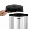 Ведро для мусора СЕНСОРНОЕ 12 л, нержавеющая сталь, черная матовая крышка, питание от 4-х батареек AA (не входят в комплект), LAIMA, 609326 в Екатеринбург — Uralhoz.ru