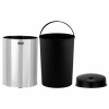 Ведро для мусора СЕНСОРНОЕ 12 л, нержавеющая сталь, черная матовая крышка, питание от 4-х батареек AA (не входят в комплект), LAIMA, 609326 в Екатеринбург — Uralhoz.ru