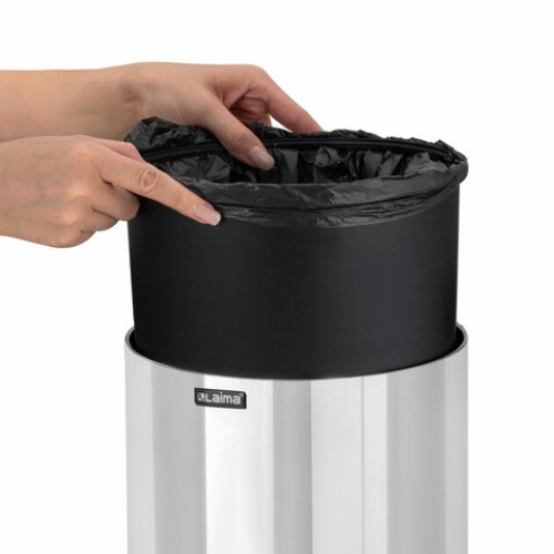 Ведро для мусора СЕНСОРНОЕ 12 л, нержавеющая сталь, черная матовая крышка, питание от 4-х батареек AA (не входят в комплект), LAIMA, 609326 в Екатеринбург — Uralhoz.ru