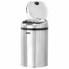 Ведро для мусора СЕНСОРНОЕ 12 л, нержавеющая сталь, зеркальная крышка, питание от 4-х батареек AA (не входят в комплект), LAIMA, 609327 в Екатеринбург — Uralhoz.ru