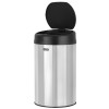 Ведро для мусора СЕНСОРНОЕ 30 л, нержавеющая сталь, черная матовая крышка, питание от 4-х батареек AA (не входят в комплект), LAIMA, 609328 в Екатеринбург — Uralhoz.ru