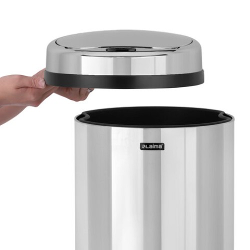 Ведро для мусора СЕНСОРНОЕ 30 л, нержавеющая сталь, зеркальная крышка, питание от 4-х батареек AA (не входят в комплект), LAIMA, 609329 в Екатеринбург — Uralhoz.ru