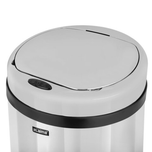 Ведро для мусора СЕНСОРНОЕ 30 л, нержавеющая сталь, зеркальная крышка, питание от 4-х батареек AA (не входят в комплект), LAIMA, 609329 в Екатеринбург — Uralhoz.ru