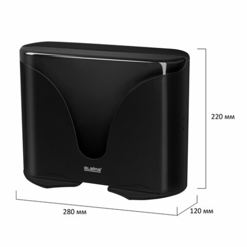 Диспенсер для полотенец EXTRA LAIMA PROFESSIONAL, (Система H2), Z-сложения, черный, ABS-пластик, 609473, 303369 в Екатеринбург — Uralhoz.ru
