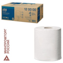 Бумага протирочная с центральной вытяжкой 270 метров, TORK Reflex (M4) 1-слойная, КОМПЛЕКТ 6 рулонов, 120000