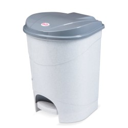 Ведро мусорное с КРЫШКОЙ и ПЕДАЛЬЮ 19 литров, 39х30,5х30,5 см, серое, IDEA, М2892