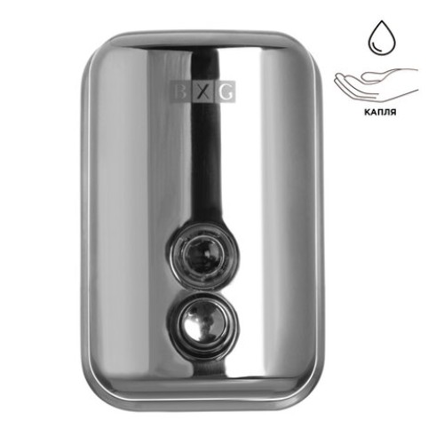 Дозатор для жидкого мыла BXG antivandal, наливной, нержавеющая сталь, 0,5 л, BXG SD H1-500 в Екатеринбург — Uralhoz.ru