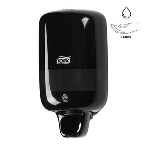 Дозатор для жидкого мыла TORK (Система S2) Elevation, 0,5 л, mini, черный, 561008 в Екатеринбург — Uralhoz.ru