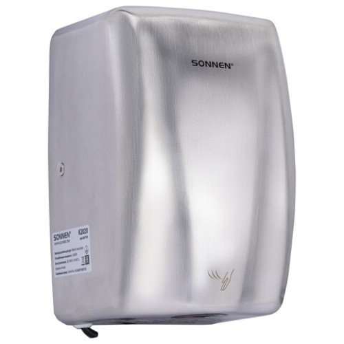 Сушилка для рук ВЫСОКОСКОРОСТНАЯ АНТИВАНДАЛЬНАЯ SONNEN K2020, 1000 Вт, 100 м/с, IPX3, 72 дБ, нержавеющая сталь, 607193 в Екатеринбург — Uralhoz.ru