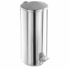 Урна для мусора с педалью 50 литров, УСИЛЕННОЕ, кольцо под мешок, хром, нержавеющая сталь, ТИТАН в Екатеринбург — Uralhoz.ru