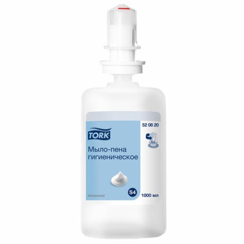 Картридж с жидким мылом-пеной одноразовый TORK (Система S4) Advanced, гигиенический эффект, 1 л, 520820 в Екатеринбург — Uralhoz.ru