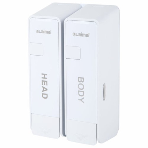 Дозатор двойной 2х0,38 л для жидкого мыла/шампуня/геля LAIMA ULTRA, НАЛИВНОЙ, белый, 609107, MD-9029W-2 в Екатеринбург — Uralhoz.ru