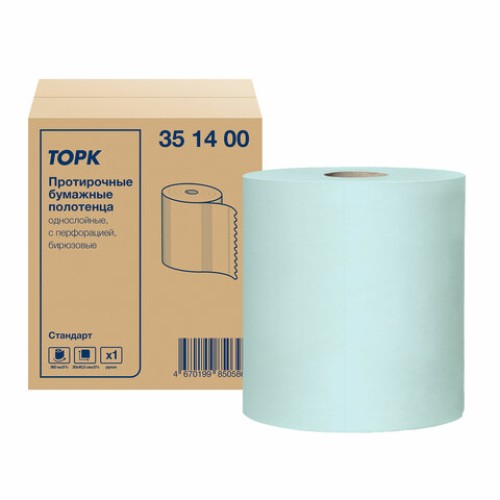 Бумага протирочная 360 м, полотенца с перфорацией, TORK СТАНДАРТ 1-слой, 888 листов 30х40,5 см, 351400 в Екатеринбург — Uralhoz.ru