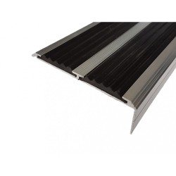 Угол-порог алюминиевый с двумя резиновыми вставками