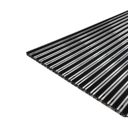 Алюминиевый профиль решётка. Вставка: щетка