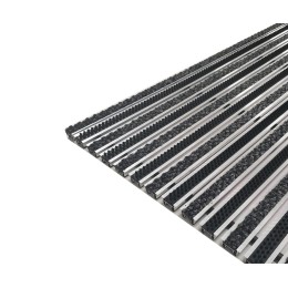 Алюминиевый профиль решётка. Вставка: ворс-щетка