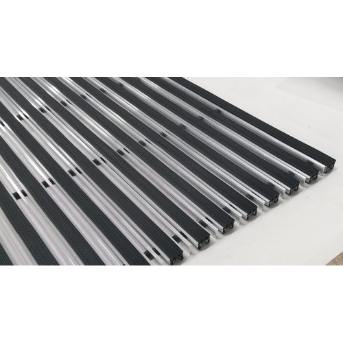 Алюминиевый профиль решётка. Вставка: резина – скребок в Екатеринбург — Uralhoz.ru