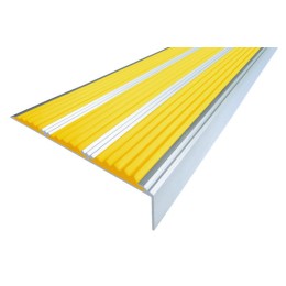 Угол-порог алюминиевый с тремя резиновыми вставками