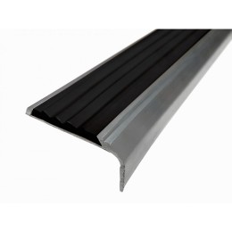 Угол-порог алюминиевый с резиновой вставкой