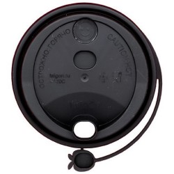 Крышка для стакана (d-80 мм) с питейником черная МАТОВАЯ Talgon (50/950 шт.)