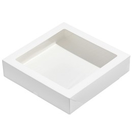 Упаковка на вынос с окном 1500 TABOX PRO БЕЛЫЙ 200х200х40 (25/225 шт.) OSQ