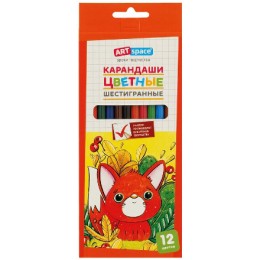Карандаши цветные в коробке, 12 цв. (1/16 шт.)