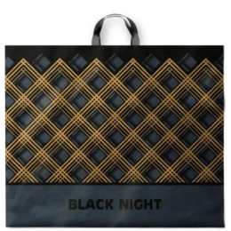 Пакет с петлевой ручкой ПВД 60х50 (70 мкм) Найт (25/250 шт.) Интерпак