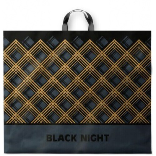 Пакет с петлевой ручкой ПВД 60х50 (70 мкм) Найт (25/250 шт.) Интерпак в Екатеринбург — Uralhoz.ru