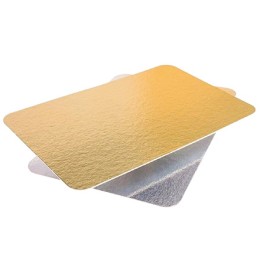 Подносы прямоуг. (0,8 мм) 130х200 золото/серебро (100/1600 шт.)