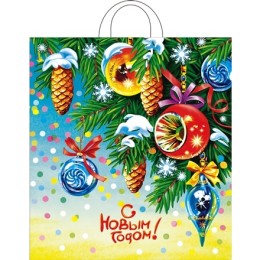 Пакет с петлевой ручкой ПНД 38х42 (40 мкм) Пробил час (25/500 шт.) Интерпак