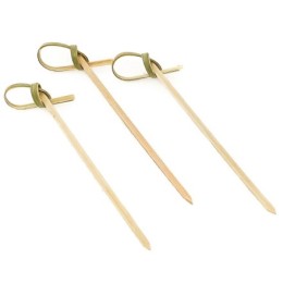 Пики бамбуковые Завитки/Узелки 100 мм (100 шт.) (1/50 шт.)