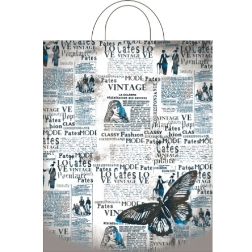 Пакет с петлевой ручкой ПВД 28х35 (55 мкм) Виньетка (25/500 шт.) Интерпак в Екатеринбург — Uralhoz.ru