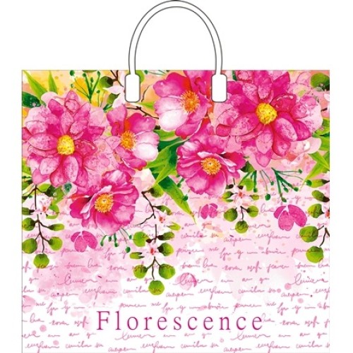 Пакет с пластиковой ручкой ПВД 37х34 (80 мкм) Цветение (10/100 шт.) Интерпак в Екатеринбург — Uralhoz.ru