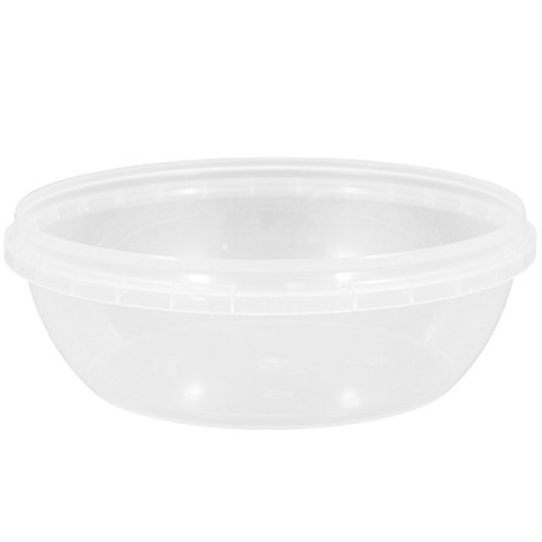 Контейнер плошка 500 мл (Н-49, D-145) упорное кольцо+конт.замок (400 шт.) Перинт б/к в Екатеринбург — Uralhoz.ru