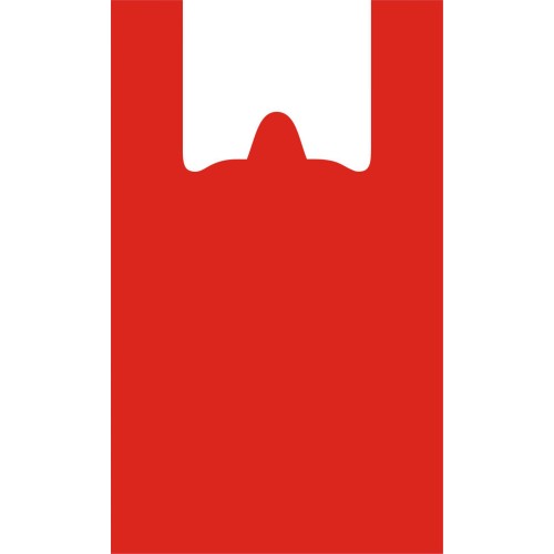 Пакет-майка ПНД 24+12х45 (10 мкм) красная (100/1000 шт.) арт.205К в Екатеринбург — Uralhoz.ru