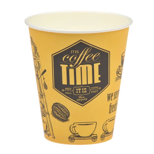 Стакан ГН 300 мл (d-90 мм) бумажный Cafe time (50/800 шт.) ViRiDo в Екатеринбург — Uralhoz.ru