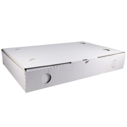 Коробка для пирога 390х250х60 белая МИКРО (50 шт.) Т11