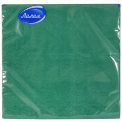 Салфетка 33х33 (2 сл.)  20 Лилия Зеленая Интенсив (1/15 шт.) 0797