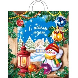 Пакет с петлевой ручкой ПНД 38х42 (40 мкм) Магия праздника (25/500 шт.) Интерпак