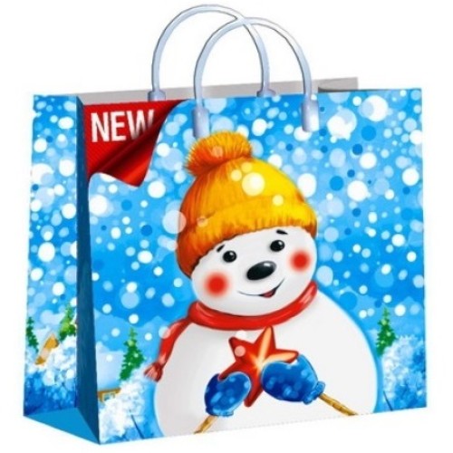 Пакет мягкий пластик 30х30 (150 мкм) Снежный друг лам. (10/40 шт.) Интерпак в Екатеринбург — Uralhoz.ru