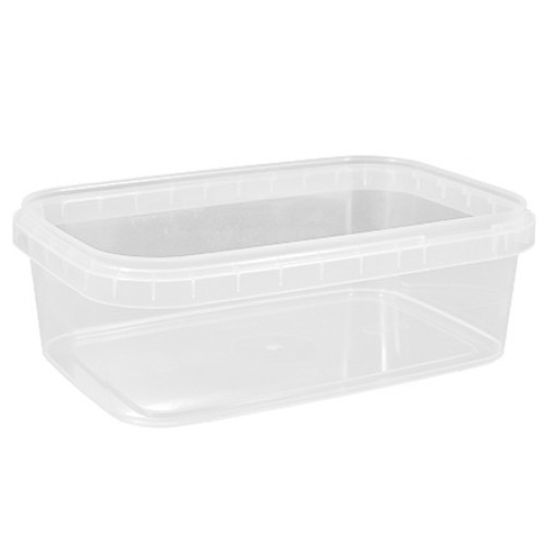 Контейнер прямоугольный 1000 мл КУБ упорное кольцо+конт.замок (124х182х62) Перинт (150 шт.) б/к в Екатеринбург — Uralhoz.ru