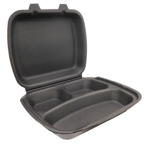 Ланч-бокс 3-секц. (247х206х35) Камапак (200 шт.)  ЧЕРНЫЙ в Екатеринбург — Uralhoz.ru