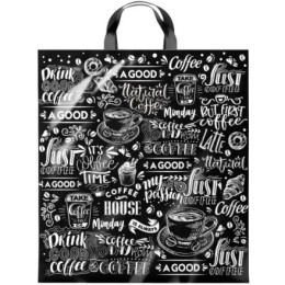 Пакет с петлевой ручкой ПНД 38х42 (40 мкм) Мокка (25/500 шт.) Интерпак