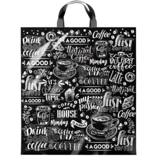 Пакет с петлевой ручкой ПНД 38х42 (40 мкм) Мокка (25/500 шт.) Интерпак в Екатеринбург — Uralhoz.ru