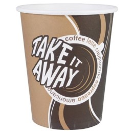 Стакан ГН 250 мл (d-80 мм) бумажный Take away (50/1000 шт.) ЛигаПак