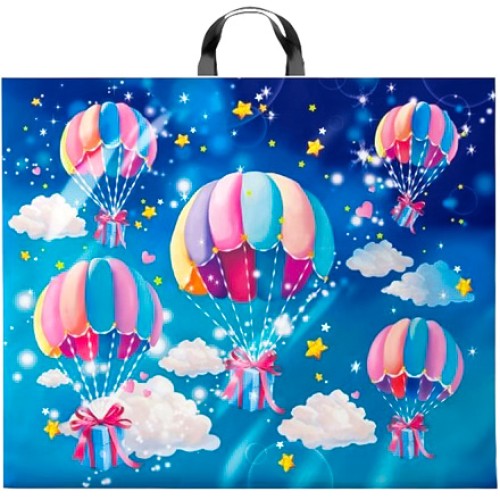 Пакет с петлевой ручкой ПВД 60х50 (70 мкм) Подарочный десант (25/250 шт.) Интерпак в Екатеринбург — Uralhoz.ru