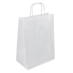 Пакет бумажный с кручеными ручками 260х150х340 Белый 70 г (250 шт.) ViRiDo