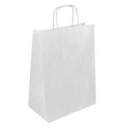 Пакет бумажный с кручеными ручками 260х150х340 Белый 70 г (250 шт.) ViRiDo