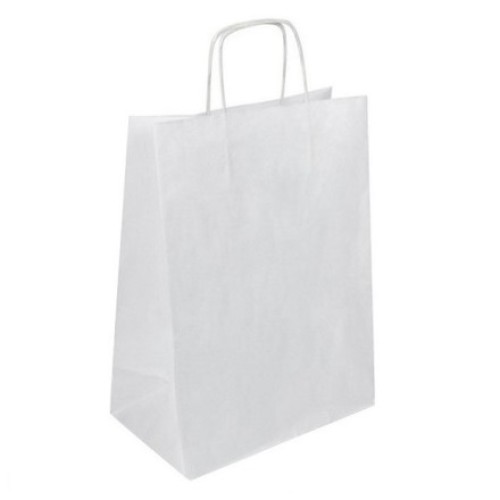 Пакет бумажный с кручеными ручками 260х150х340 Белый 70 г (250 шт.) ViRiDo в Екатеринбург — Uralhoz.ru