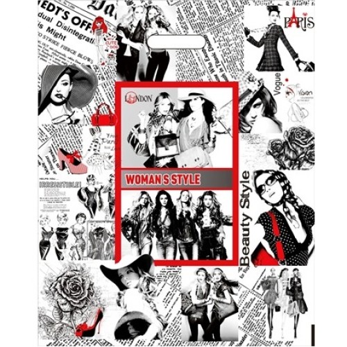 Пакет с прорубной ручкой ПВД 40х50 (80 мкм) Индустрия моды (50/500 шт.) Интерпак в Екатеринбург — Uralhoz.ru